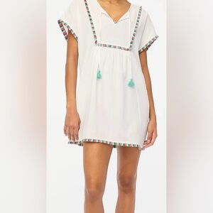 J. Crew  NWT SZ L Fringed Beach Tunic with tassels